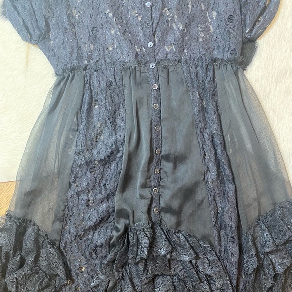 black Free People whimsigoth tunic dress or mini-dress - Picture 4 of 6